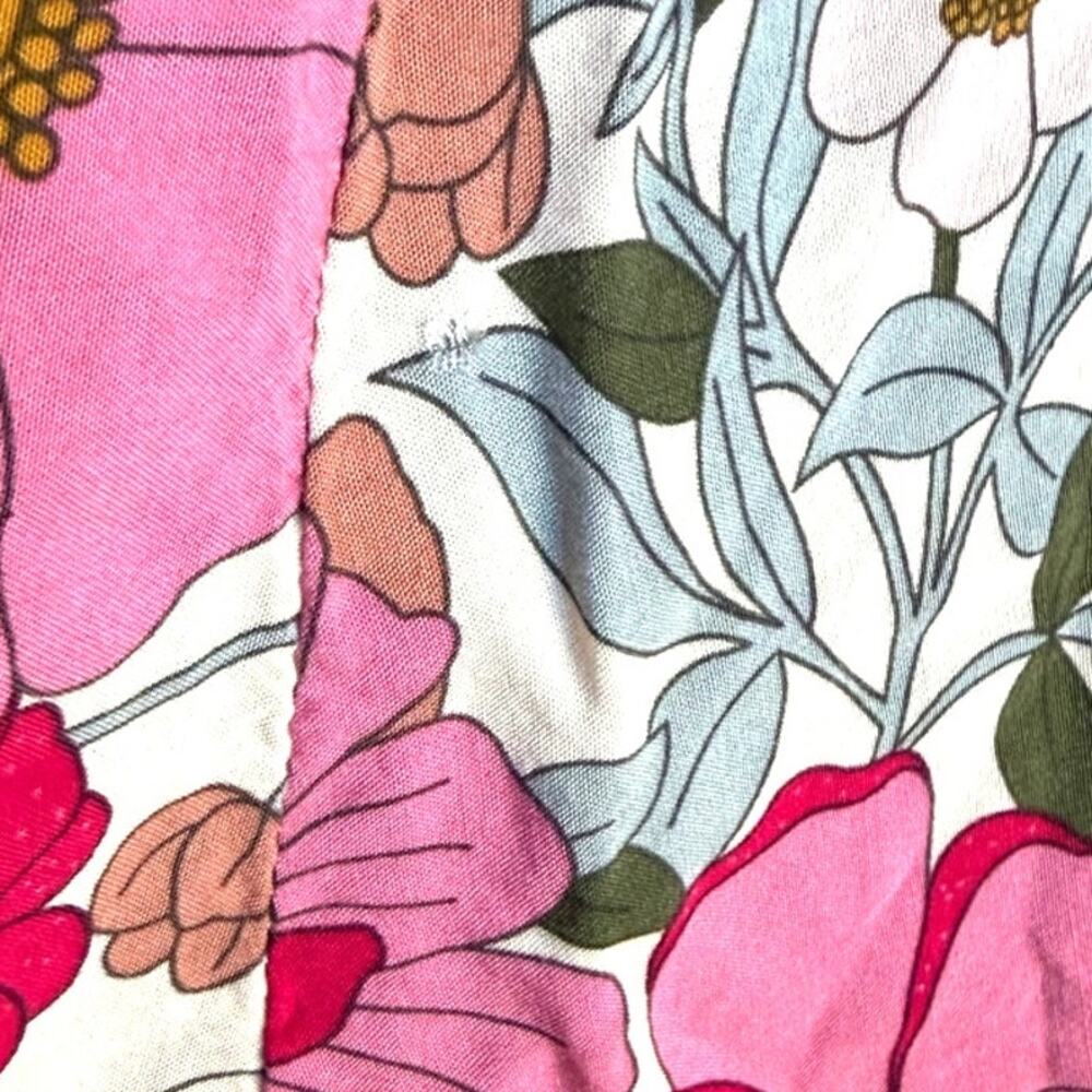 Natural Life Midi Dress Womens Small Pink Floral Sundress Boho Cottage Summer - Picture 8 of 10